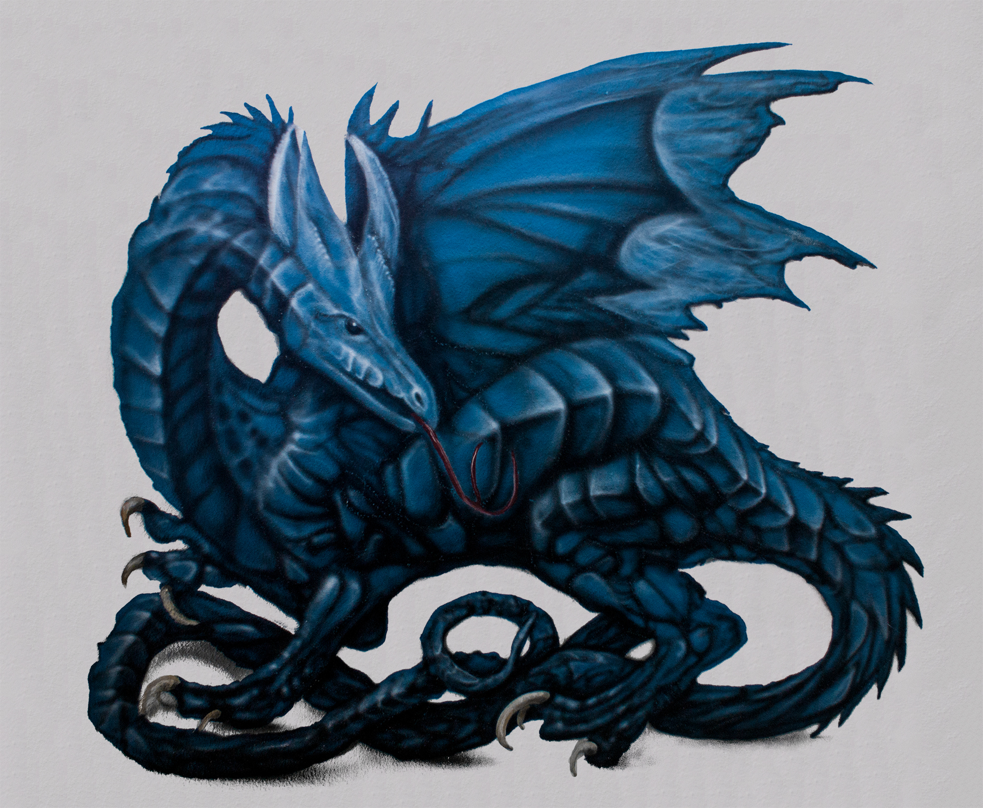 aufgemalter Drache